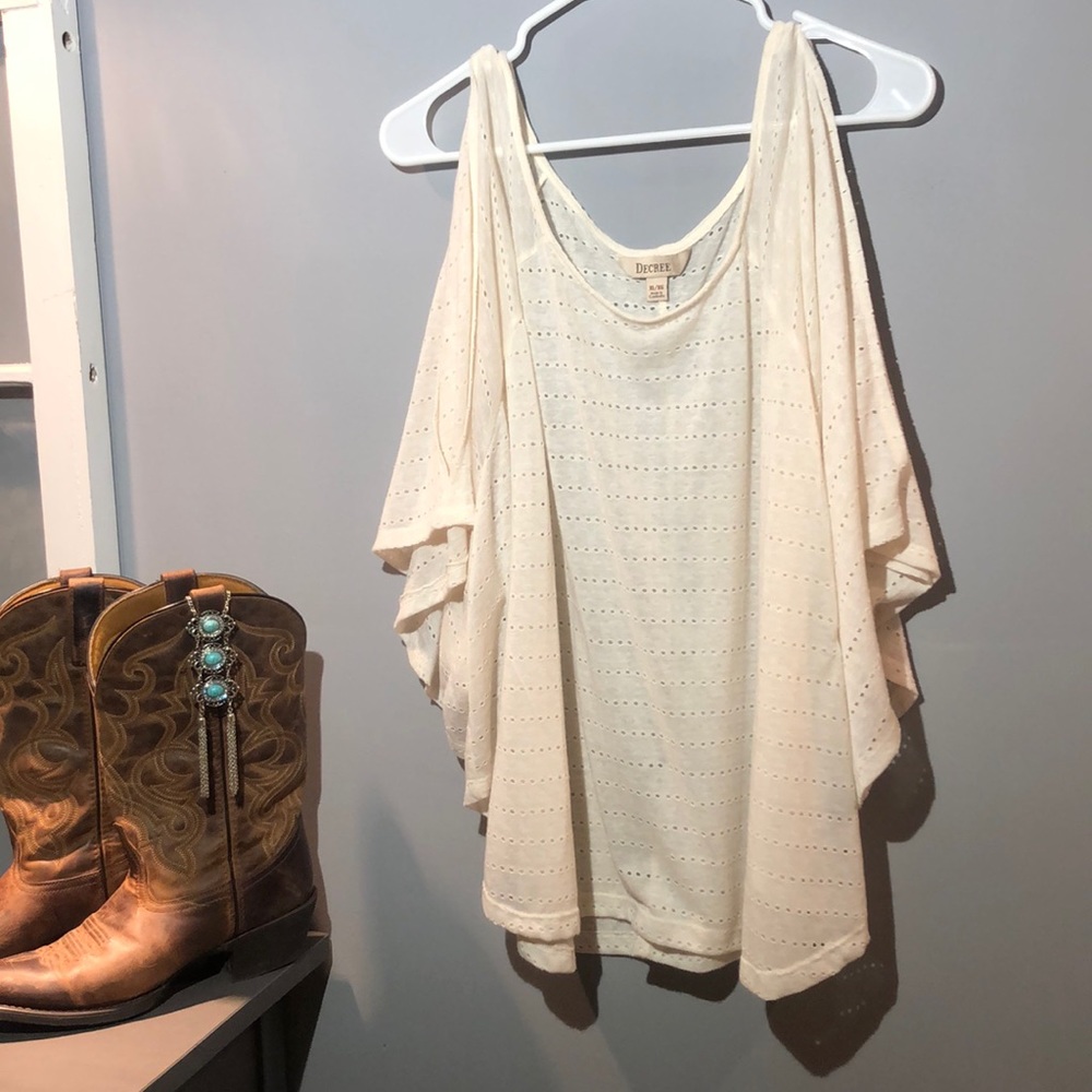 Peekaboo sleeve top by Decree.